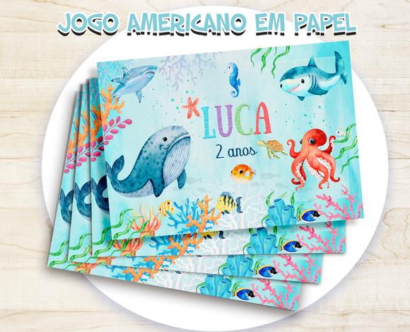 Jogo Americano - Fundo do Mar (papel)
