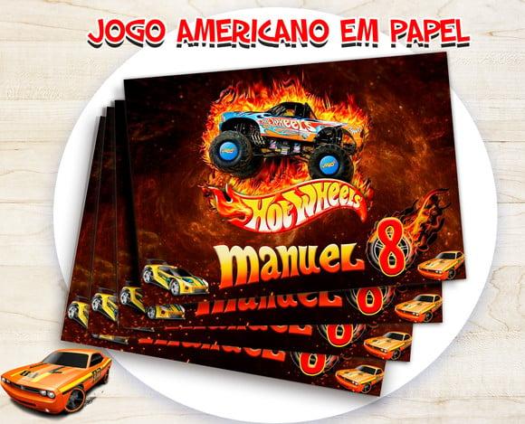 Jogo Americano - Hot Wheels (papel)