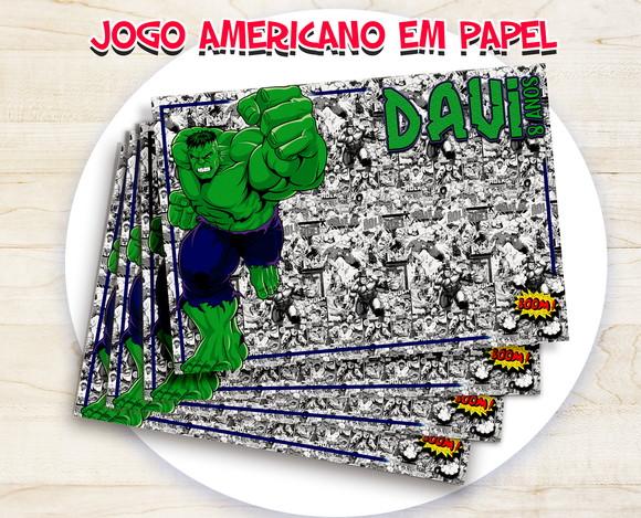 Jogo Americano - Hulk 02 (papel)