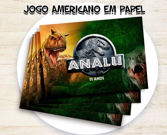 Jogo Americano - Jurassic World (papel)