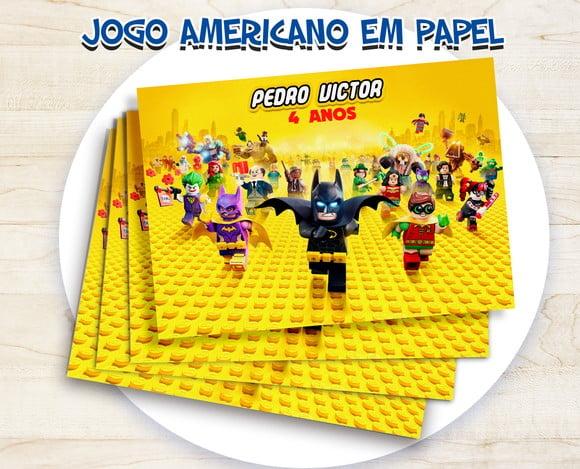 Jogo Americano - Lego Super Herois 02 (papel)