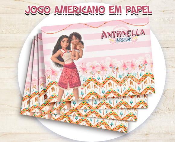 Jogo Americano - Moana 2 (papel)