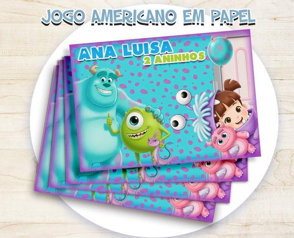 Jogo Americano - Monstros Sa (papel)