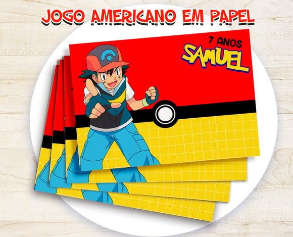 Jogo Americano - Pokemon (papel)