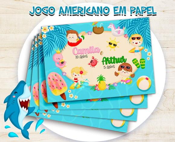 Jogo Americano - Praia/ Pool Party (papel)