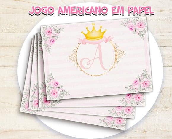 Jogo Americano - Realeza Menina (papel)