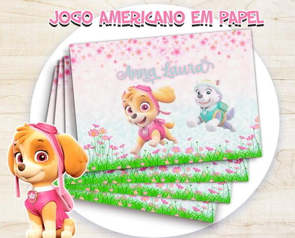 Jogo Americano - Skye e Everest (papel)