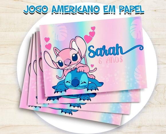 Jogo Americano - Stitch e Angel (papel)