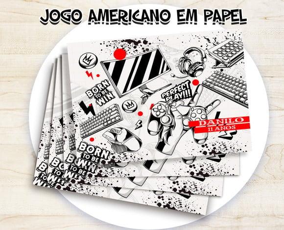 Jogo Americano - Video Game (papel)