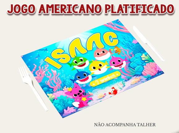 Jogo Americano Plastificado - Baby Shark