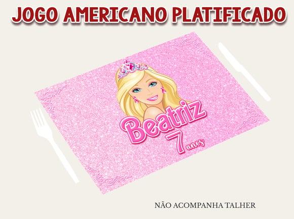 Jogo Americano Plastificado - Barbie