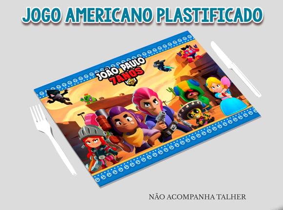 Jogo Americano Plastificado - Brawl Stars