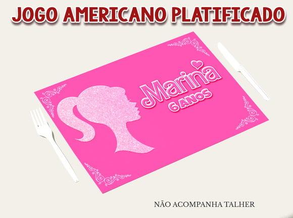 Jogo Americano Plastificado - Barbie 03