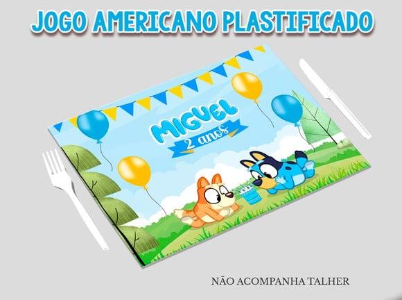Jogo Americano Plastificado - Bluey e Bingo