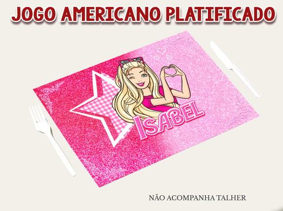 Jogo Americano Plastificado - Barbie 02