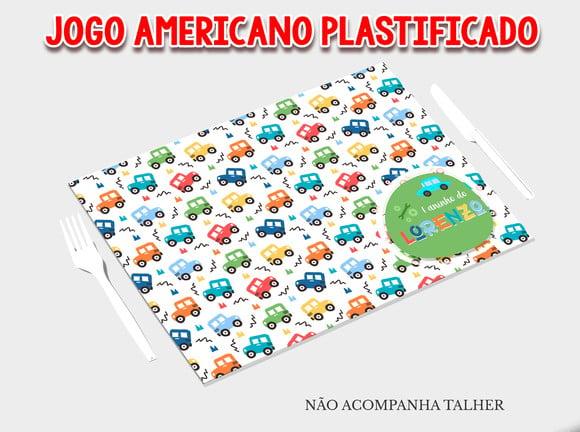 Jogo Americano Plastificado - Carrinhos 02