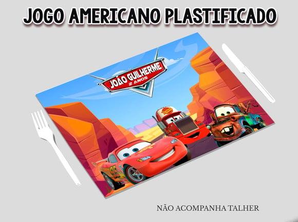 Jogo Americano Plastificado - Carros