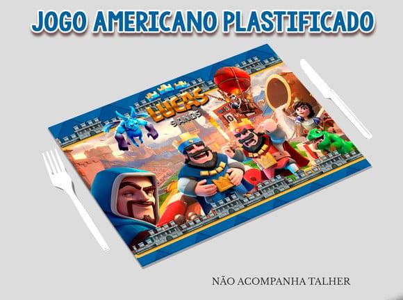 Jogo Americano Plastificado - Clash Royale