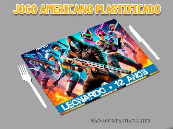 Jogo Americano Plastificado - Fortnite