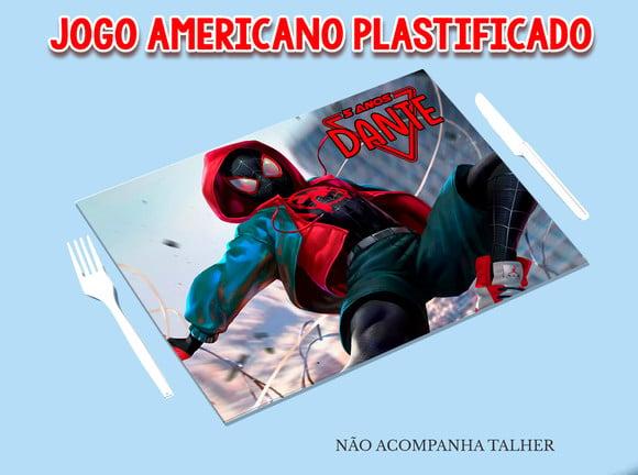 Jogo Americano Plastificado - Homem Aranha Miles Morales 02