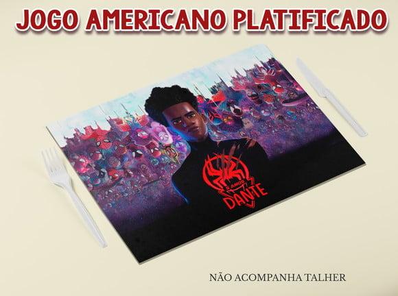 Jogo Americano Plastificado - Homem Aranha Miles Morales