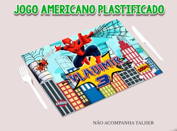 Jogo Americano Plastificado - Homem Aranha 03