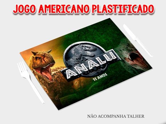 Jogo Americano Plastificado - Jurassic World