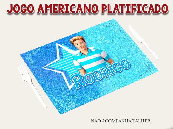 Jogo Americano Plastificado - Ken Barbie (menino)