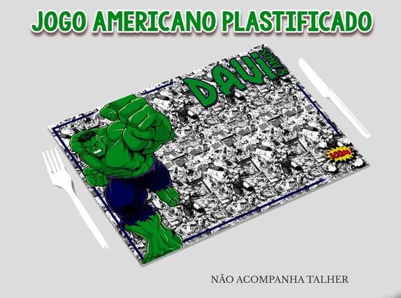 Jogo Americano Plastificado - Hulk 02