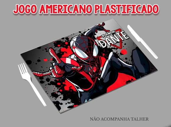 Jogo Americano Plastificado - Homem Aranha Miles Morales 03