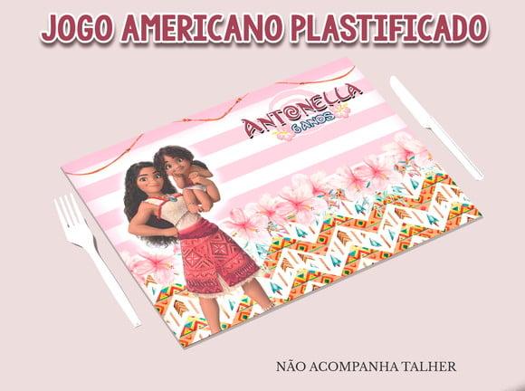 Jogo Americano Plastificado - Moana 2