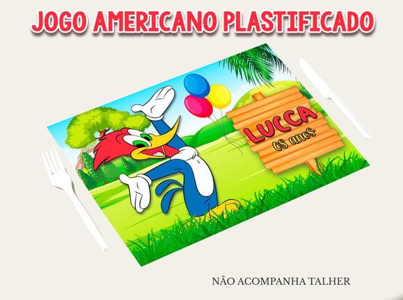 Jogo Americano Plastificado - Pica Pau