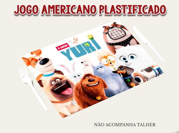 Jogo Americano Plastificado - Pets a Vida Secreta dos Bichos