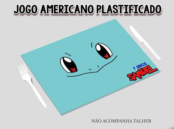 Jogo Americano Plastificado - Pokemon Bulbasaur