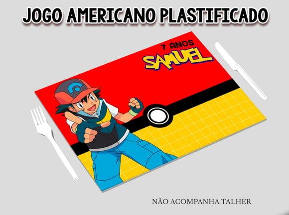 Jogo Americano Plastificado - Pokemon