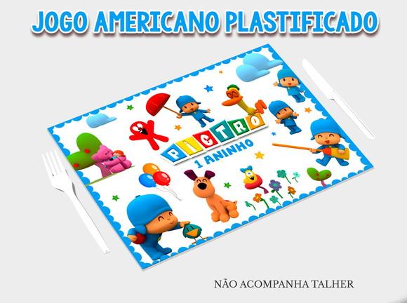 Jogo Americano Plastificado - Pocoyo