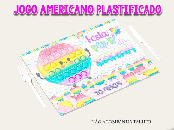 Jogo Americano Plastificado - Pop It Candy