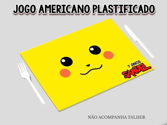 Jogo Americano Plastificado - Pikachu