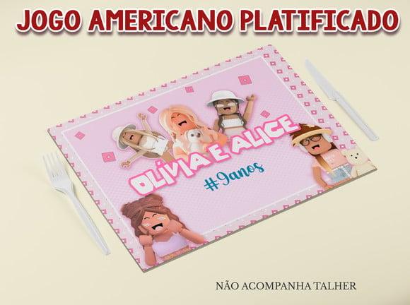 Jogo Americano Plastificado - Roblox Menina