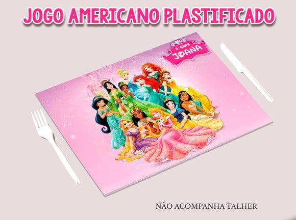 Jogo Americano Plastificado - Princesas Disney 02