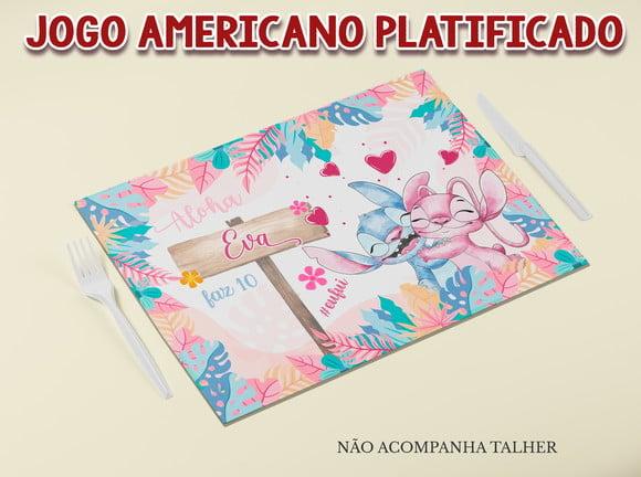 Jogo Americano Plastificado - Stitch