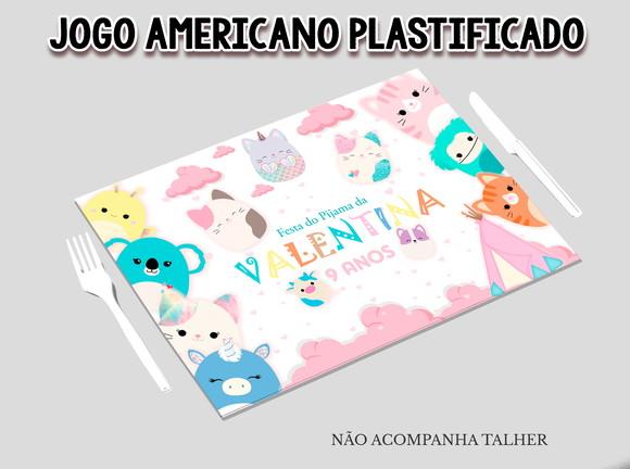 Jogo Americano Plastificado - Squishmallow