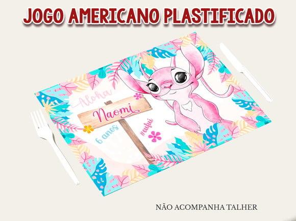 Jogo Americano Plastificado - Stitch/ Angel