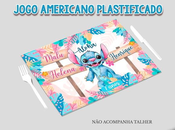Jogo Americano Plastificado - Stitch (gemeos/ Trigemeos)