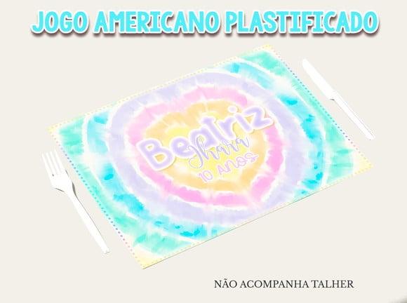 Jogo Americano Plastificado - Tie Dye Candy Color