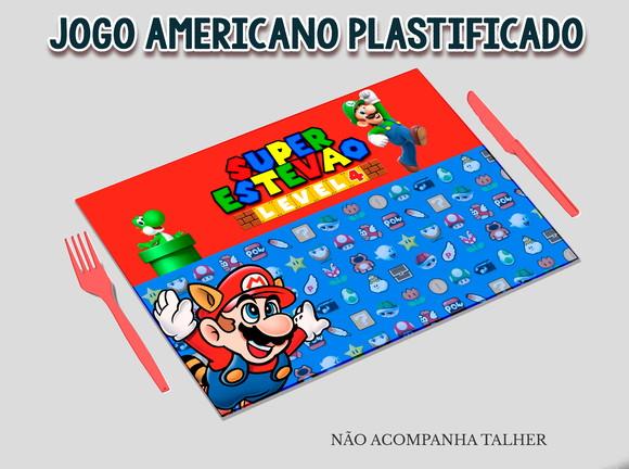 Jogo Americano Plastificado - Super Mario