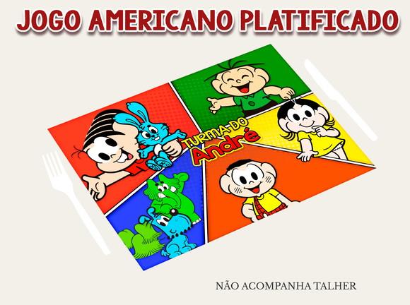 Jogo Americano Plastificado - Turma da Mônica 02