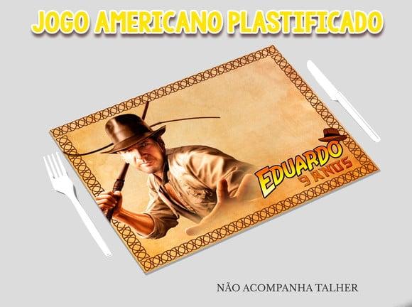 Jogo Americano Plastificado -indiana Jones