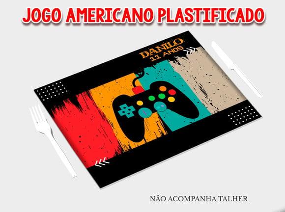 Jogo Americano Plastificado - Video Game 02