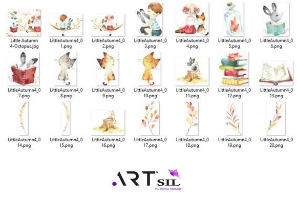 Kit Clipart - Scrapbook - Little Autumn (watercolor) 4